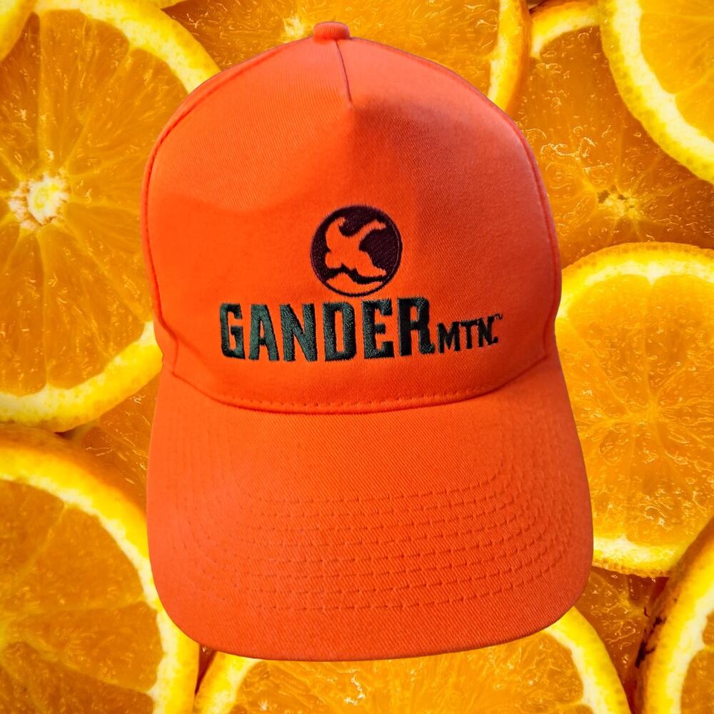 Gander Mountain Orange Hoop and loop adjustable‎ Baseball Hat Cap